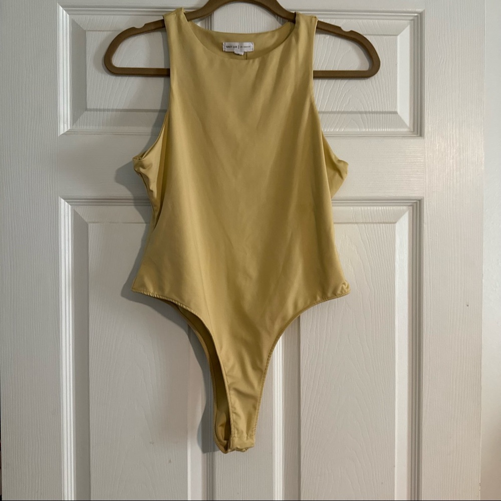 Buttery Yellow (Gold) High Neck Bodysuit